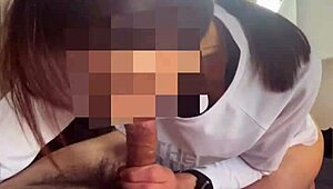 Japanese Model Wife Gives Deep Blowjob In The Car Early Morning