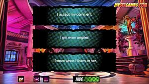 In the game recording, she starts with a BLOWJOB, moves to 69, then intense DOGGY STYLE fucking, bending over for cum.