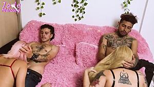 My First Grupal Foursome With Tight Latina Sluts!