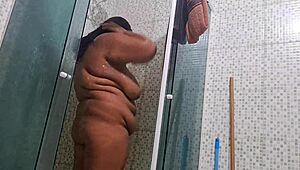 Stepmom's wild lust boils over - sends horny vid to stepson with massive squirt show