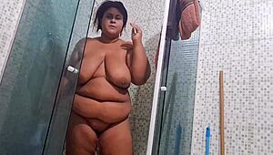 Stepmom's wild lust boils over - sends horny vid to stepson with massive squirt show