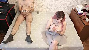 cuckold watches girlfriend fucked