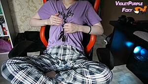 Virgin fingers nipples to orgasm alone.