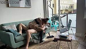 chill sunday couch blowing and fucking - olivia