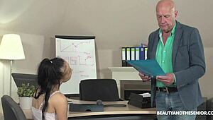 The bald and the beautiful encounter in a serene setting