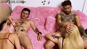 My First Grupal Foursome With Tight Latina Sluts!