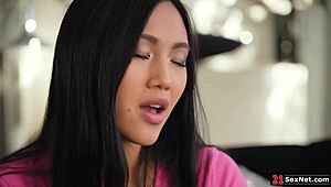 european guy ass fucks petite thai babe