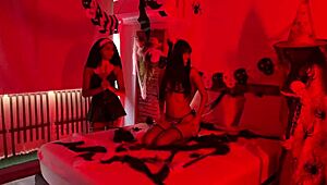 Witch nuns and demon engage in lesbian orgy on halloween!