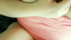 horny brunette milf fingers her wet pussy solo