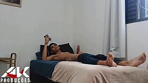 Madrasta Safada Pleases Enteado with Anal Sandwich and Rough Fuck!