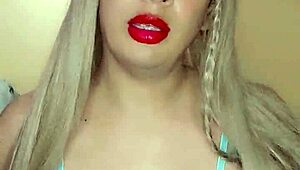 beautiful trans woman sensually touches herself in intimate moment at home