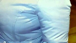 venezolana madura flashes big natural tits then bends over street for rough creampie pounding