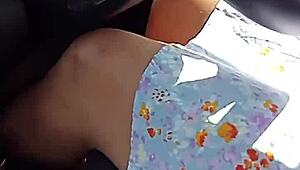 housewife milf flashes big natural tits in public cum walk play