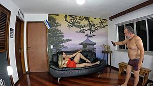 elisa ferraz preps juicy latina milf body in lingerie for first mansion dp