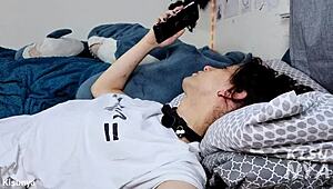 Day 7 heat has me fingering ass spooning with sloppy anal plug and missionary