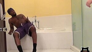 rome major pounds curvy redhead ameries' wet pussy and ass in shower doggystyle