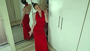 bet you cant resist watching this skinny milf strip and tease in heels