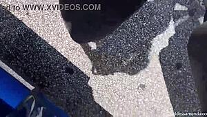 Mistress commands you follow her sweaty socks and sneakers in public fetish walk.