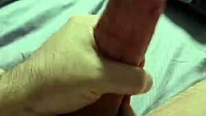 hot tattooed guy strokes monster cock hard while dirty talking to massive cumshot finish