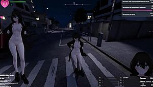 Wow! Perverted Exhibitionist Flashes Naked Body on Crowded Street!