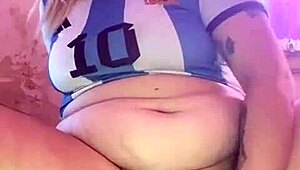 Beautiful Argentinian Blonde Fingers to Squirt