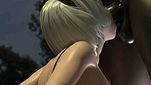 2B Slut Devours Massive Black Cock in Juicy Asshole Sucking Frenzy