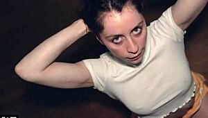 petite college coed deepthroats my monster cock