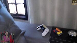 Cuckold Licks Creampie Surprise Clean from Big Clit Pussy!