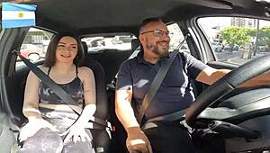 yo this novinha almendra gala just plops down on that piroca right on buenos aires streets wild!