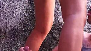 wanna watch me get anal creampied by neighbor in backyard shower?