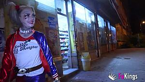 i found nasty lady medusa as harley quinn craving my monster cock ride