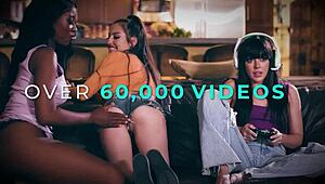 Candice Dare and Georgia Jones Scissor and Face Fuck Wildly