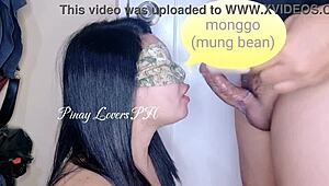 my cute asian stepsis rides my cock guessing cum tastes