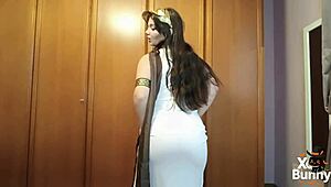 kinky latina slave farts in halloween cosplay bdsm beaver closeups