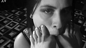 Svetlanna's white toenails lure ravena into barefoot lesbian foot worship and domination