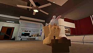 Shy Bunny Takes Monster BBC In Roblox Fuck