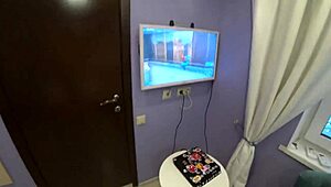 omg cute brunette big tits gf fucks new friend, cum on face?? 😍💦