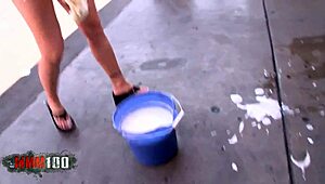 brooke haven's big tits get pounded by tommy gunn after car wash