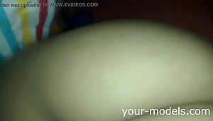 Beautiful Brunette Slowly Caresses Her Sexy Homemade Body Close Up!