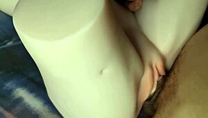 Tender Redhead Fuck Doll’s Pussy Pounded Hard on Office Desk