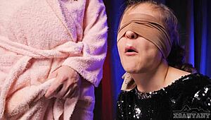 stepbrother tricked me into sloppy deepthroat with taste game now im sucking daddy's huge cock angry but wet 