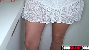 Redhead Wife Cucks Husband First Time Licking Muff Diving Big Cock Pussy Fuck Big Tits