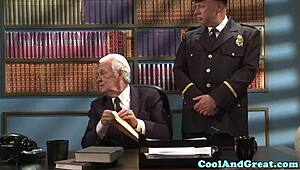 superhero babe, ready for facial cumshots in this threeway?