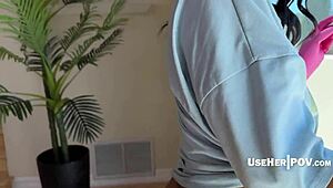 stepson hooked on ebony stepmom jayne doh's pov pussy fetish fucks