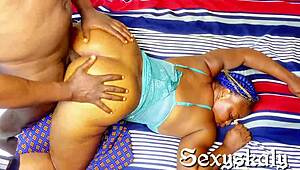 Girlfriend Bent Over Bed Moaning from Slow Grinding Doggystyle Pounding