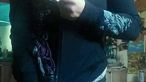 little black tease with small tits and big ass strokes herself before riding cock hard