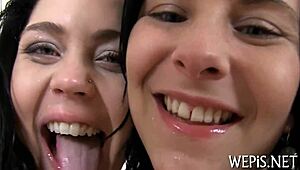 Man Pisses All Over Her Face While She Sucks Cock Hardcore Oral Action