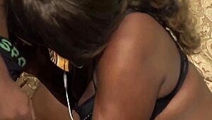 rachelle sexy cameroonian teen 18+ fantasizes boss sex but neighbor fucks her garage crazy