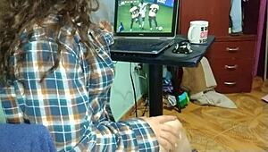 Colombian latina with big tits and ass bent over doggystyle on monster cock