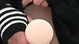 transgirl demonstrates fleshlight techniques across complete uncut footage